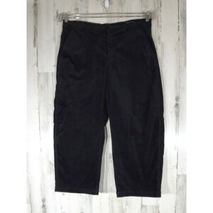 Gap 365 High Rise Corduroy Trouser 18 (39x27) Black Wide Barrel Leg Grunge Goth